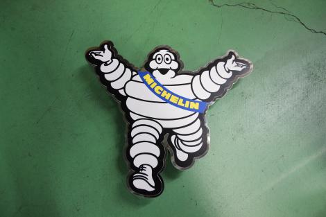 【RARE】Bibendum/Michelin Man Stainless Steel Sticker <【レア】ビバンダム/ミシュランマン ステンレスステッカー>